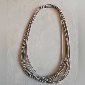 La Mollla Steel Multi-Strand Necklace